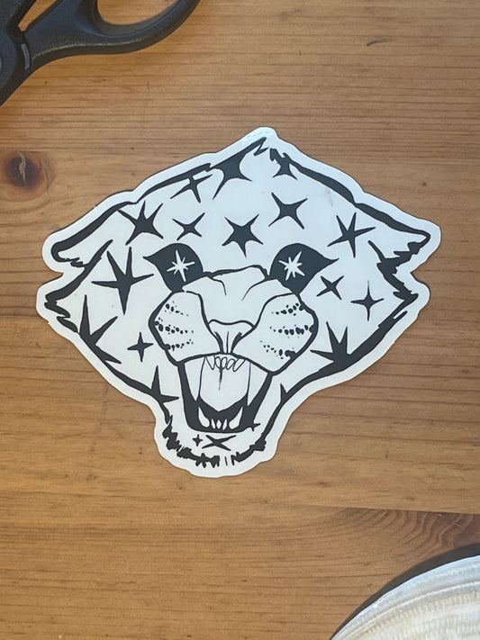 'Starcat' clear sticker
